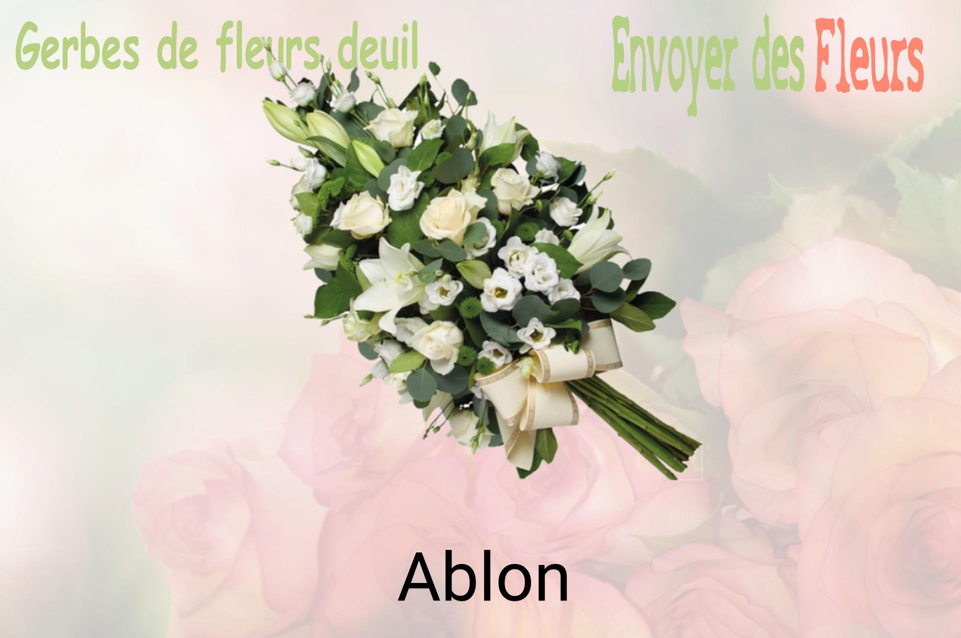 Gerbe de fleurs de deuil livrée à Ablon